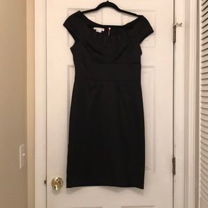 Midi black cocktail dress